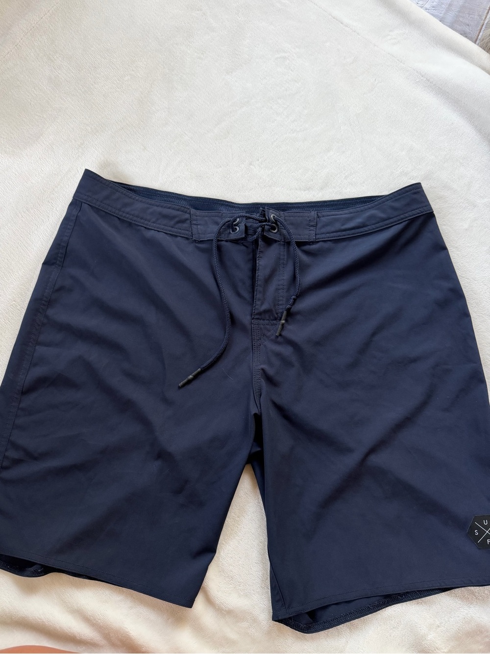 Men's Navy Swim Trunks – Minimal Drawstring Boardshorts
